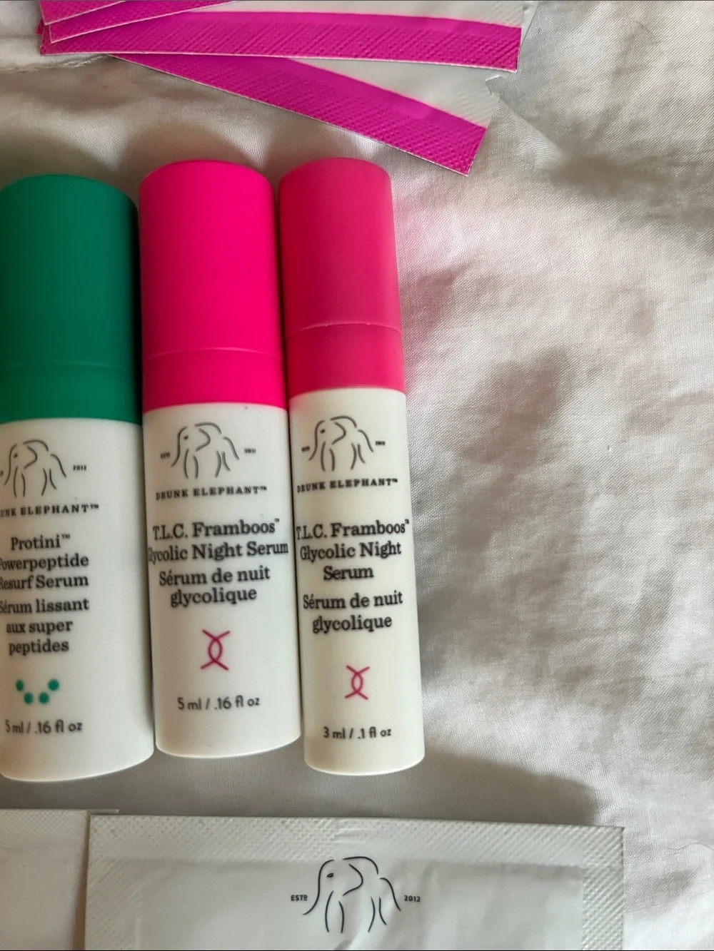 Drunk Elephant Mini Protini & TLC Framboos Serums & Samples Set